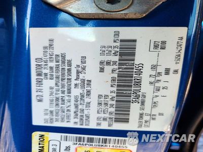 Zdjęcie 12 z 12 samochodu: 2019 FORD FUSION SE VIN:3FA6P0LU8KR140455 - miniatura