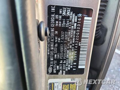 Zdjęcie 13 z 13 samochodu: 2013 KIA SORENTO LX VIN:5XYKT4A22DG323165 - miniatura