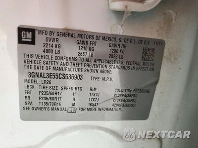 Zdjęcie 13 z 13 samochodu: 2012 CHEVROLET CAPTIVA SPORT VIN:3GNAL3E55CS536903 - miniatura