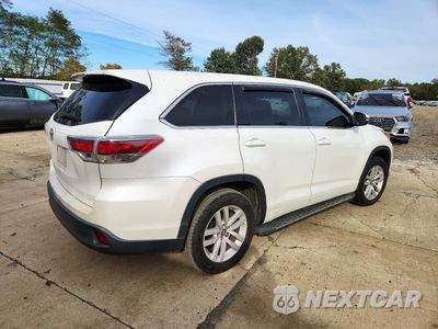 Trzecie zdjęcie samochodu z tyłu: 2016 TOYOTA HIGHLANDER LE VIN:5TDZARFH2GS021218 - miniatura