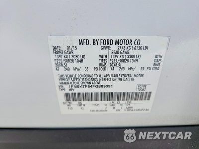 Zdjęcie 13 z 13 samochodu: 2015 FORD EXPLORER LIMITED VIN:1FM5K7F84FGB89091 - miniatura