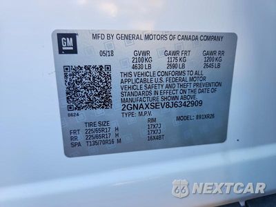 Zdjęcie 14 z 14 samochodu: 2018 CHEVROLET EQUINOX LT VIN:2GNAXSEV8J6342909 - miniatura