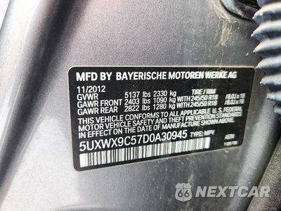 Zdjęcie 13 z 13 samochodu: 2013 BMW X3 XDRIVE28I VIN:5UXWX9C57D0A30945 - miniatura