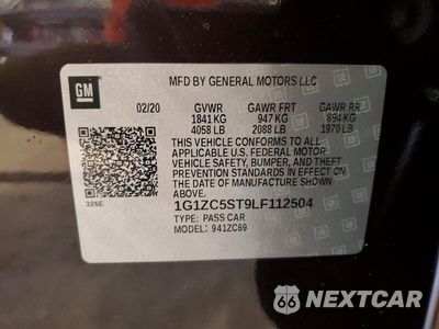 Zdjęcie 12 z 12 samochodu: 2020 CHEVROLET MALIBU LS VIN:1G1ZC5ST9LF112504 - miniatura