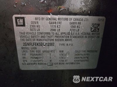 Zdjęcie 13 z 13 samochodu: 2014 CHEVROLET EQUINOX LT VIN:2GNFLFEK5E6212087 - miniatura
