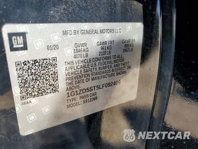 Zdjęcie 12 z 12 samochodu: 2020 CHEVROLET MALIBU LT VIN:1G1ZD5ST5LF092409 - miniatura