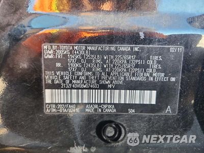 Zdjęcie 13 z 13 samochodu: 2011 TOYOTA RAV4 BASE VIN:2T3ZF4DV0BW074603 - miniatura