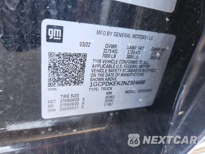 Zdjęcie 12 z 12 samochodu: 2022 CHEVROLET SILVERADO K1500 LT-L VIN:1GCPDKEK2NZ504660 - miniatura