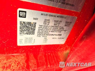 Zdjęcie 12 z 12 samochodu: 2022 CHEVROLET SILVERADO K1500 VIN:1GCUDAED3NZ512989 - miniatura