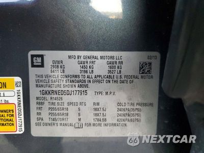 Zdjęcie 13 z 13 samochodu: 2013 GMC ACADIA SLE VIN:1GKKRNED5DJ177915 - miniatura