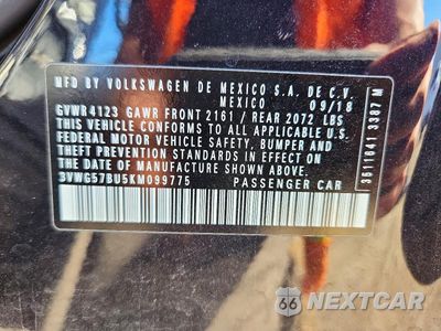 Zdjęcie 12 z 12 samochodu: 2019 VOLKSWAGEN JETTA SEL PREMIUM VIN:3VWG57BU5KM099775 - miniatura