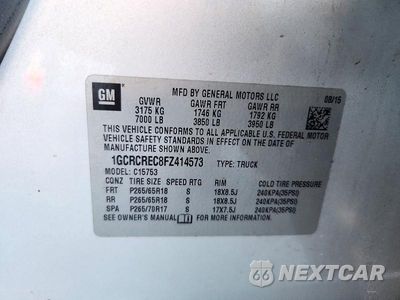 Zdjęcie 13 z 13 samochodu: 2015 CHEVROLET SILVERADO C1500 LT VIN:1GCRCREC8FZ414573 - miniatura