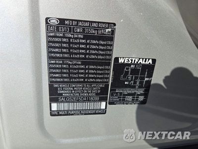 Zdjęcie 13 z 13 samochodu: 2013 LAND ROVER RANGE ROVER SUPERCHARGED VIN:SALGS2EF5DA118099 - miniatura