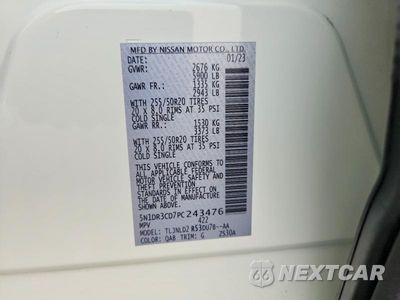 Zdjęcie 14 z 14 samochodu: 2023 NISSAN PATHFINDER SL VIN:5N1DR3CD7PC243476 - miniatura