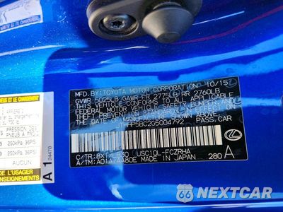Zdjęcie 12 z 12 samochodu: 2016 LEXUS RC F BASE VIN:JTHHP5BC2G5004792 - miniatura