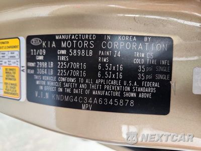 Zdjęcie 14 z 14 samochodu: 2010 KIA SEDONA LX VIN:KNDMG4C34A6345878 - miniatura