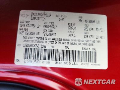 Zdjęcie 13 z 13 samochodu: 2007 DODGE NITRO SLT VIN:1D8GU58KX7W611989 - miniatura
