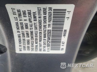 Zdjęcie 12 z 12 samochodu: 2017 HONDA CIVIC LX VIN:19XFC2F54HE025020 - miniatura