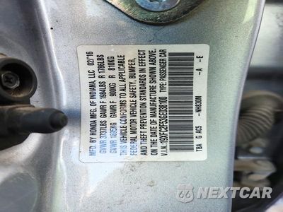 Zdjęcie 12 z 12 samochodu: 2016 HONDA CIVIC LX VIN:19XFC2F53GE038100 - miniatura