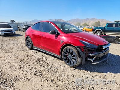 Czwarte zdjęcie samochodu z boku: 2022 TESLA MODEL Y VIN:7SAYGDEF2NF448142 - miniatura
