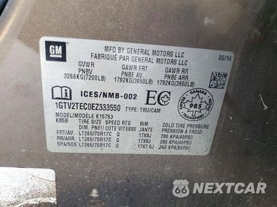 Zdjęcie 12 z 12 samochodu: 2014 GMC SIERRA K1500 VIN:1GTV2TEC0EZ333550 - miniatura