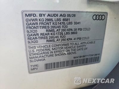 Zdjęcie 13 z 13 samochodu: 2026 AUDI Q7 PREMIUM VIN:WA1BVBF71TD013910 - miniatura