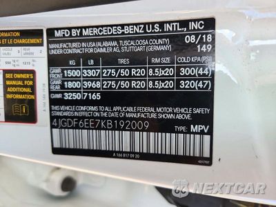 Zdjęcie 13 z 13 samochodu: 2019 MERCEDES-BENZ GLS 450 4MATIC VIN:4JGDF6EE7KB192009 - miniatura