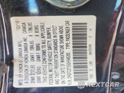 Zdjęcie 12 z 12 samochodu: 2016 HONDA CIVIC LX VIN:2HGFC2F55GH546395 - miniatura