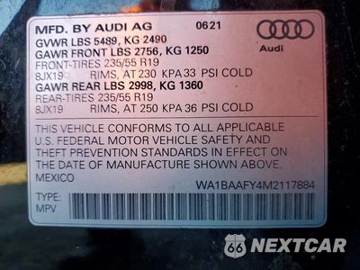 Zdjęcie 13 z 13 samochodu: 2021 AUDI Q5 PREMIUM PLUS VIN:WA1BAAFY4M2117884 - miniatura
