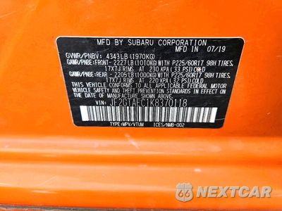 Zdjęcie 13 z 13 samochodu: 2019 SUBARU CROSSTREK PREMIUM VIN:JF2GTAEC1K8370118 - miniatura