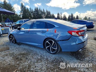 Drugie zdjęcie samochodu z przodu: 2022 HONDA ACCORD SPORT SE VIN:1HGCV1F48NA045124 - miniatura