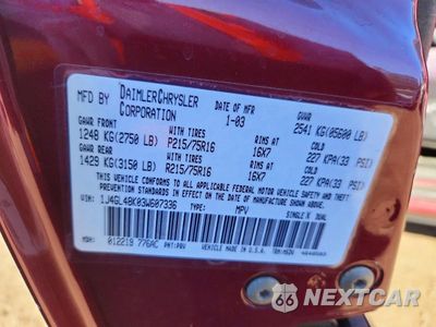 Zdjęcie 13 z 13 samochodu: 2003 JEEP LIBERTY SPORT VIN:1J4GL48K03W607336 - miniatura