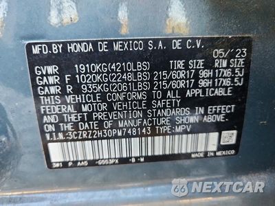 Zdjęcie 12 z 12 samochodu: 2023 HONDA HR-V LX VIN:3CZRZ2H30PM748143 - miniatura