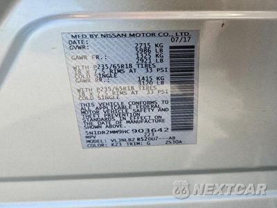 Zdjęcie 13 z 13 samochodu: 2017 NISSAN PATHFINDER S VIN:5N1DR2MM9HC903642 - miniatura