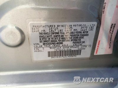 Zdjęcie 13 z 13 samochodu: 2014 NISSAN VERSA NOTE S PLUS VIN:3N1CE2CP6EL402895 - miniatura