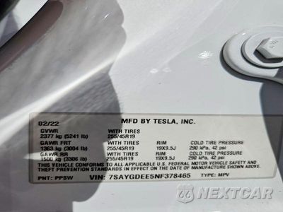 Zdjęcie 13 z 13 samochodu: 2022 TESLA MODEL Y VIN:7SAYGDEE5NF378465 - miniatura