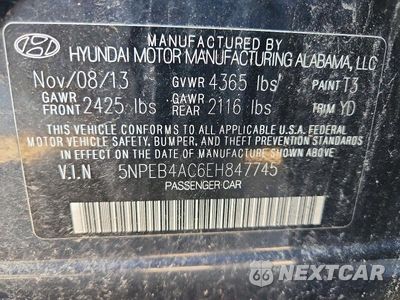 Zdjęcie 12 z 12 samochodu: 2014 HYUNDAI SONATA GLS VIN:5NPEB4AC6EH847745 - miniatura