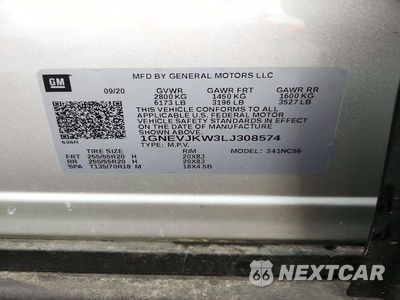 Zdjęcie 13 z 13 samochodu: 2020 CHEVROLET TRAVERSE RS VIN:1GNEVJKW3LJ308574 - miniatura