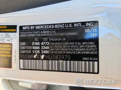 Zdjęcie 12 z 12 samochodu: 2017 MERCEDES-BENZ C 300 4MATIC VIN:55SWF4KB7HU182970 - miniatura