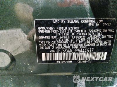Zdjęcie 13 z 13 samochodu: 2023 SUBARU FORESTER VIN:JF2SKAAC9PH444637 - miniatura