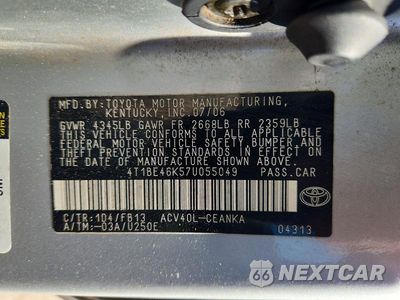 Zdjęcie 12 z 12 samochodu: 2007 TOYOTA CAMRY LE VIN:4T1BE46K57U055049 - miniatura