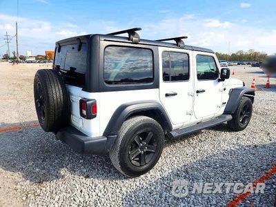 Trzecie zdjęcie samochodu z tyłu: 2021 JEEP WRANGLER UNLIMITED SPORT VIN:1C4HJXDG6MW772988 - miniatura