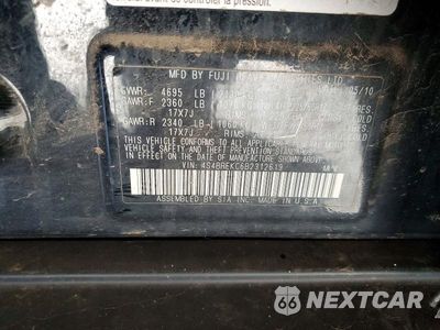 Zdjęcie 14 z 14 samochodu: 2011 SUBARU OUTBACK 3.6R LIMITED VIN:4S4BREKC6B2312619 - miniatura