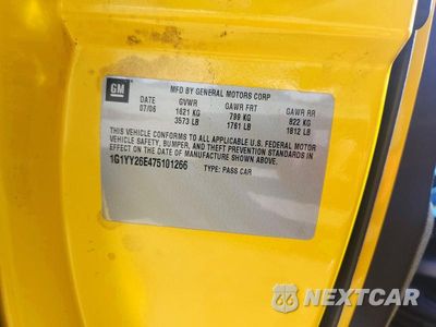 Zdjęcie 12 z 12 samochodu: 2007 CHEVROLET CORVETTE Z06 VIN:1G1YY26E475101266 - miniatura