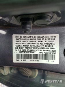 Zdjęcie 13 z 13 samochodu: 2019 HONDA INSIGHT EX VIN:19XZE4F58KE009347 - miniatura