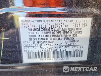 Zdjęcie 12 z 12 samochodu: 2025 NISSAN SENTRA SV VIN:3N1AB8CV9SY366412 - miniatura