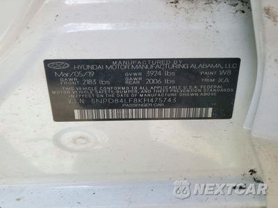 Zdjęcie 12 z 12 samochodu: 2019 HYUNDAI ELANTRA SE VIN:5NPD84LF8KH475743 - miniatura