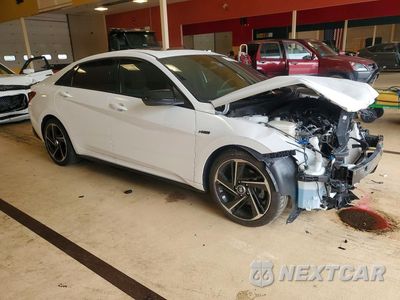 Czwarte zdjęcie samochodu z boku: 2023 HYUNDAI ELANTRA N LINE VIN:KMHLR4AF3PU540650 - miniatura