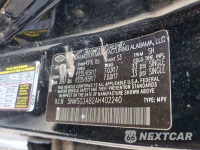 Zdjęcie 13 z 13 samochodu: 2010 HYUNDAI SANTA FE GLS VIN:5NMSG3AB2AH402240 - miniatura