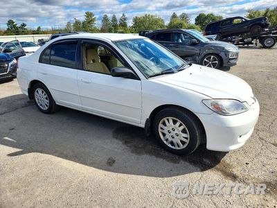 Czwarte zdjęcie samochodu z boku: 2005 HONDA CIVIC LX VIN:2HGES16515H586284 - miniatura
